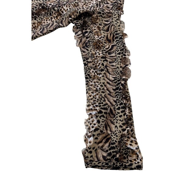 Chico's Front Tie Top 100% Silk Leopard Print Semi-sheer Lightweight Sz 1 (US S) - Picture 9 of 12